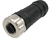 Conector Femea, reto, sem cabo, corpo plastico, M12 4 pinos