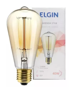 Lâmpada Incandescente Filamento 40W - Luz Quente - comprar online