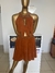 Vestido Suede Marrom Bordado Exclusivo Veste 38/40 - comprar online