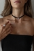 Choker Veludo Pedra Retangular