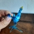 Pieza de pajaro azul coleccionable en cristal - Anticuario Los Abuelos