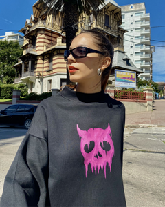 BUZO OVER | NECK CALAVERA PINK - comprar online