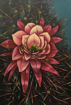 Flor de cactus - Oscar Reina, Pintura