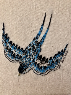 Pájaro Azul - Natalia Quesada, bordado