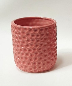 MACETA CERAMICA ESMALTADA PISA ROSA - comprar online