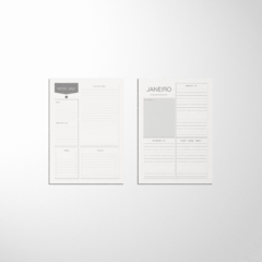 Miolo refil Planner 2024 A5 Mensal sem furo (fichario/caderno inteligente) na internet