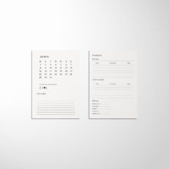 Miolo refil Planner 2024 A5 Mensal sem furo (fichario/caderno inteligente) - comprar online