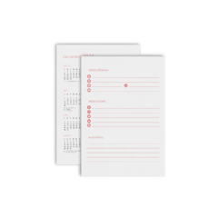Miolo refil Planner 2024 A5 Mensal sem furo (fichario/caderno inteligente)