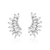 BRINCO EAR CUFF ZIRCÔNIAS NAVETES PRATA925 COM BANHO DE RÓDIO BRANCO