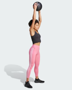 Calça Legging Adidas Essentials 3 Listras Rosa - HY4163 - loja online