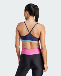 Top Adidas Latin Fit Colorblock Preto/Azul - HY3348