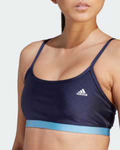 Top Adidas Latin Fit Colorblock Preto/Azul - HY3348