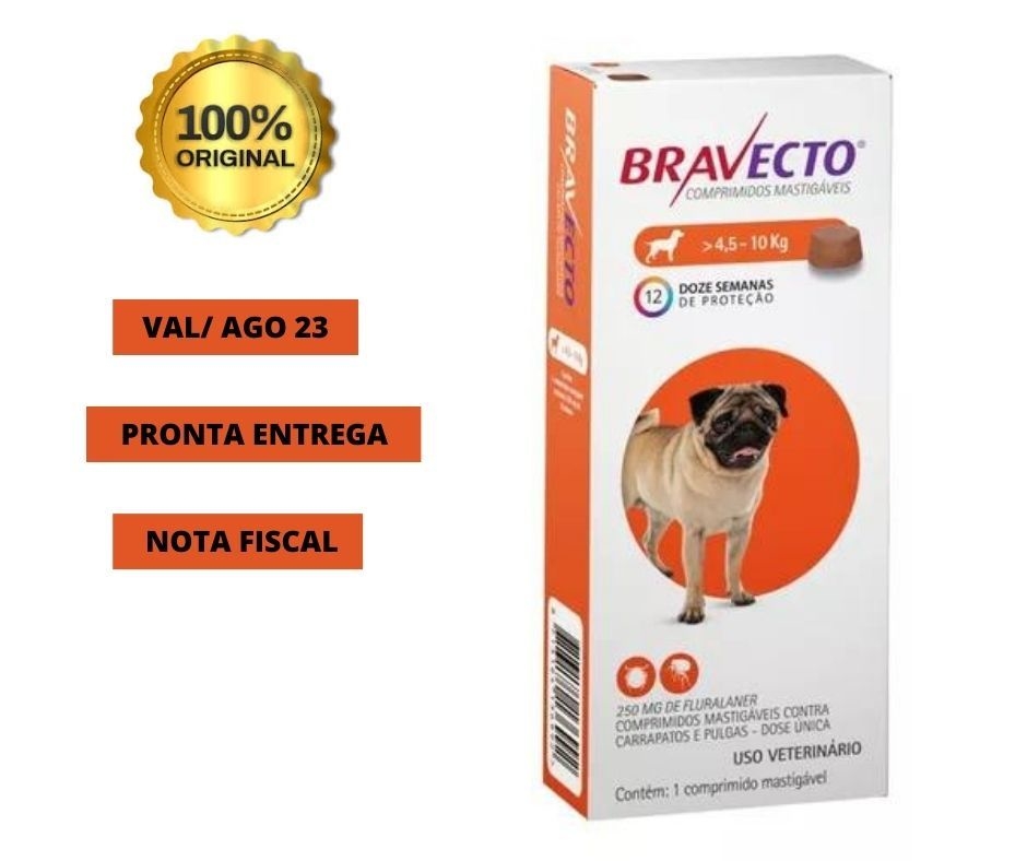 X Pet - Antipulgas e Carrapatos 250mg para Caes 4,5 ate 10kg