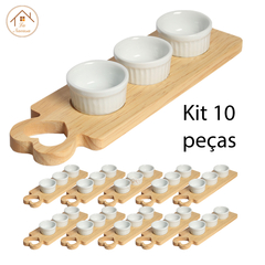 Kit 10 Petiscos Molheira Coração Ramequins 50ml Porcelana - comprar online