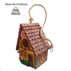 Casa Casinha de Passarinho Amarela Nicho Abrigo Resina Passaro livre Funcional e Decorativa - La Nacasa - La Nacasa Utilidades