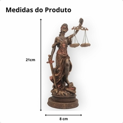 Themis Deusa Grega a Dama da Justiça da Lei e da ordem em Resina Decorativa com Balança - La Nacasa Utilidades