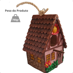 Casa Casinha de Passarinho Rosa Nicho Abrigo Resina Passaro livre Funcional e Decorativa - La Nacasa - La Nacasa Utilidades