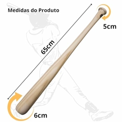 Kit 2 Tacos de Baseball Bastão Madeira Maciça 65cm Decorativo Colecionador Fantasia Cosplay Festa Halloween - loja online