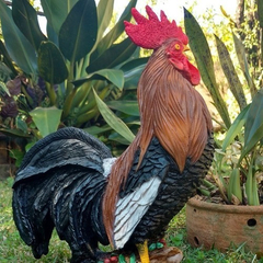 Galo Rei Para Decoração De Jardim Galinha Atlético Resina