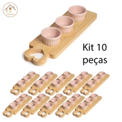 Imagem do Kit 10 Petiscos Molheira Coração Ramequins 50ml Porcelana