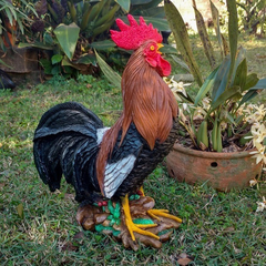 Galo Rei Para Decoração De Jardim Galinha Atlético Resina - loja online