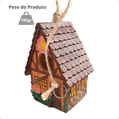 Casa Casinha de Passarinho Laranja Nicho Abrigo Resina Passaro livre Funcional e Decorativa - La Nacasa - La Nacasa Utilidades