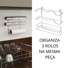 Porta Rolo Papel Toalha Aluminio PVC - comprar online