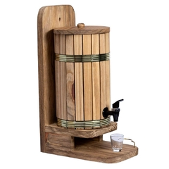 Pingometro barril rustico para cachaça ou vinho 2,8 litros