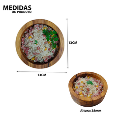 KIT 3 CUMBUCAS DE MADEIRA TECA 13CM - comprar online