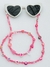 Pink beads glasses holder on internet