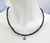 Colar choker olho de tigre / ônix e medalha São Bento - comprar online