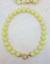 Colar pedra Jade amarelo facetado 18mm fecho bóia 20mm - Bazarplanetarubi