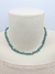 Colar choker em pérolas naturais transversais cor verde musgo