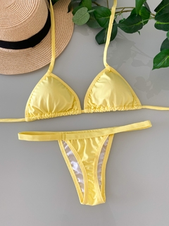 Bikini Marquinha de fita Amarelo - comprar online