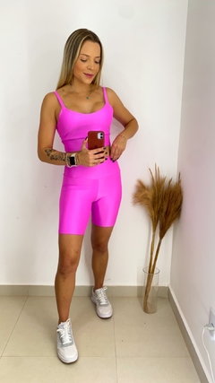 Conjunto MiniCanelado Short Biker Pink