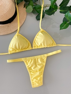 Bikini Marquinha de fita Amarelo