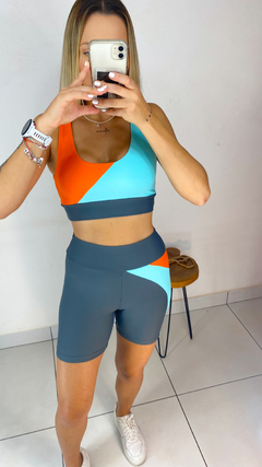 Conj short cinza - loja online