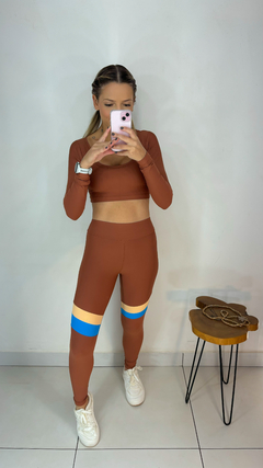 Conjunto comfort Cropped Chocolate - loja online