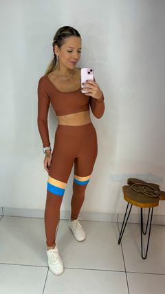 Conjunto comfort Cropped Chocolate - comprar online