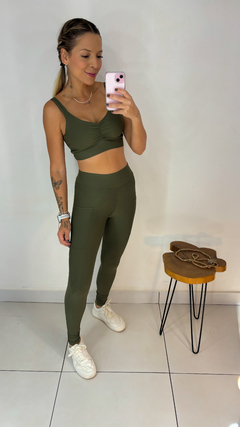 Conjunto comfort Calça bolso Verde militar - comprar online