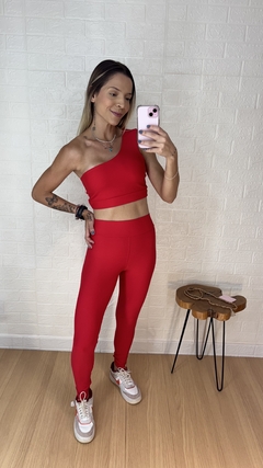 Conjunto Comfort Calça Nula Manga Vermelho na internet