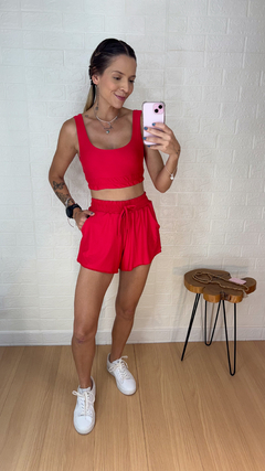 Conjunto Short Comfort Vermelho - comprar online