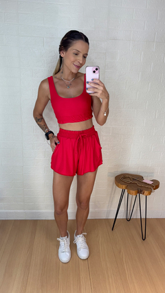 Conjunto Short Comfort Vermelho na internet