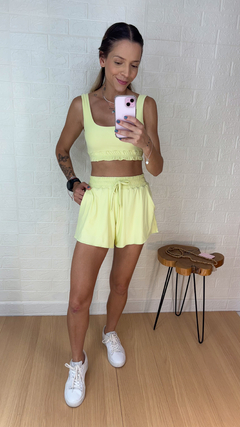 Conjunto Short Comfort Amarelo Manteiga - comprar online