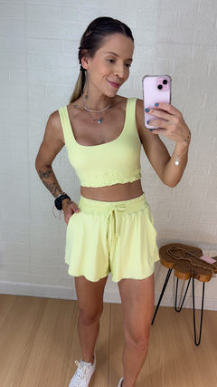 Conjunto Short Comfort Amarelo Manteiga