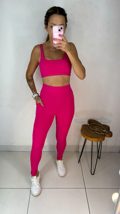 Conjunto basic calça bolso Pink na internet