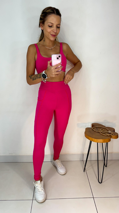 Conjunto basic calça bolso Pink - loja online