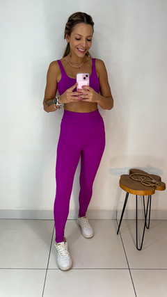 Conjunto basic calça bolso Uva na internet