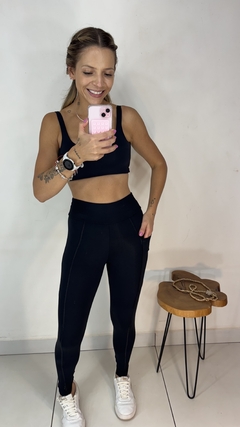 Conjunto basic calça bolso Preto - comprar online