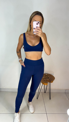 Conjunto calça Julia Azul Marinho - comprar online